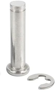 Generic M8 M10 M12 Flat Head with Grooved Pin Shaft Circlip Pin Positioning Cylindrical Pin 304 Stainless Steel(M12x75-1pcs)