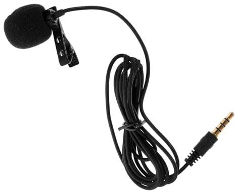 Beaupretty Lavalier Condenser Microphone Lapel Microphone for Remote Teaching and Recording Mic Cord Omnidirectional Mic for Interview and Vlog Recording