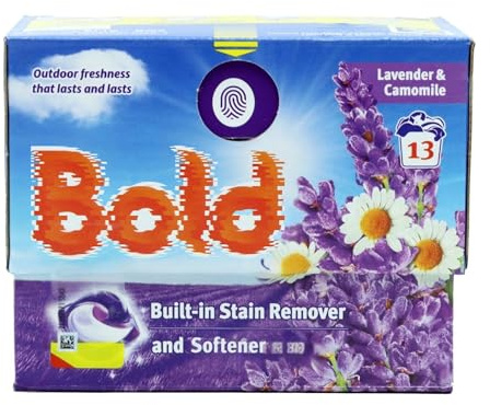 Lavender & Camomile Washing Capsules 13 Washes | Laundry Detergent Pods with Built-in Stain Remover & Fabric Softener for Fresh, Clean & Soft Clothes