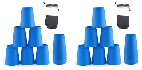 Akfldms 24-Teiliges Schnellstapelbecher-Set für Kinder, Mini-Geschwindigkeitstrainingsspiel, Lustiges Stapelbecher-Schnellspiel für und Mädchen