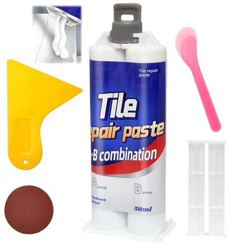 Enamel Touch Up Paint 50ml, White Paint Pen for Kitchen Appliances & Bathroom, Multi-Purpose Gloss Paint for Radiator, Metal, Ceramic, Fridge, Sink, Furniture, Wall, Quick-Dry Water-Based