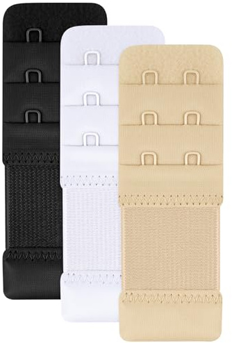 Tobfit 3 PACK Bra Extenders - 2 Hooks, Soft Women's Bra Extenders