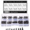 TAIANJI 1000 Pcs Micro Screws Set M1 M1.2 M1.4 M1.7 Screws Mini Round Philips Head Screws Kit Small Self Tapping Screws for Glasses, Watches, Phones, Cameras, Laptops etc(Black, 10 Sizes)