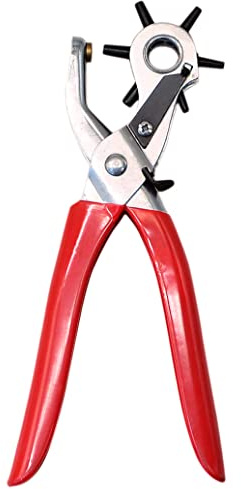 Leather Hole Punch,9 Belt Hole Puncher for Leather Heavy Duty, 6 Size Revolving Leather Belt Hand Hole Puncher (6 Size Revolving Leather Hole Puncher)