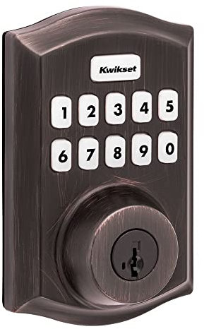 Kwikset Home Connect 620 Keypad Connected Smart Lock with Z-Wave Technology Featuring SmartKey Security in Venetian Bronze