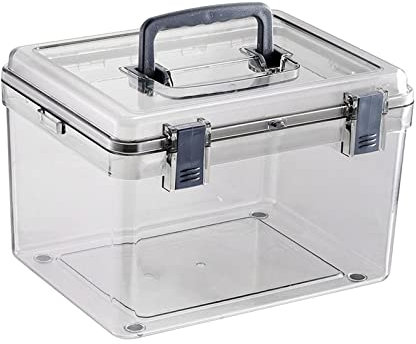 KOZEEY Kamera-Schutzhülle mit Griff, transparent, wasserdicht, Trockenbox für Fotoausrüstung, Gute Schlagfestigkeit, 29 cm x 23 cm x 18 cm