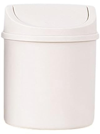 Luckxing Mülleimer, Tischmülleimer Mit Schwingdeckel, Kompaktes Design Kosmetikeimer, Tischabfalleimer Moderne Desktop-Abfalleimer Für Den Waschtisch Tischmülleimer Kosmetikeimer