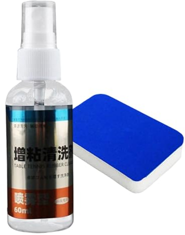 1/2 Pc Ping Pong Paddle Cleaner – 60 ml Tischtennisschläger-Pflegeset, Tischtennis-Gummi-Reiniger | Pflegen Sie Gummi-Spray mit 2-seitigem , Schläger-Reinigungsmittel für Tischtennisschläger