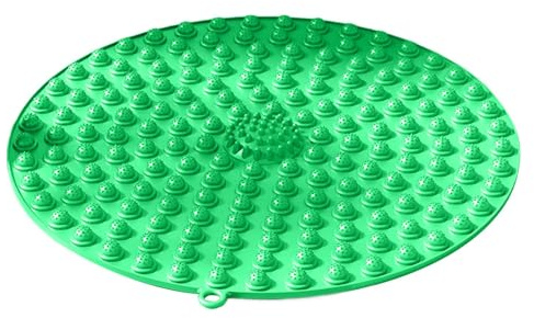 Tapis de point de pression pour pieds, tapis de massage, tapis de yoga, tapis antidérapant – 21,65 pouces, ergonomique à haute élasticité, panneau de point de pression rond