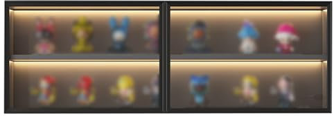 GOCHUSX Transparent Display Ständer Für Figuren, Vitrine Für Figuren, Vitrine Für Sammlungen, Wandvitrine Aus Holz Für Sammlerstücke, Mini-Actionfiguren(120x30x38cm)