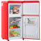Ymkua Frigorifero Combinato 60 L (22+38), Frigorifero Piccolo, Mini Frigo Bar con LED luce e Ripiani Rimovibili, 88,8x45,5 cm Frigo Da Camera, -27°C ∽ 13°C Freezer Separato, 102 kWh/anno (Red)
