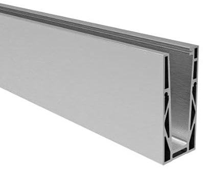Aluprofil Ganzglasgeländer 2500mm Bodenprofil Aluminium Eloxiert 12-21mm
