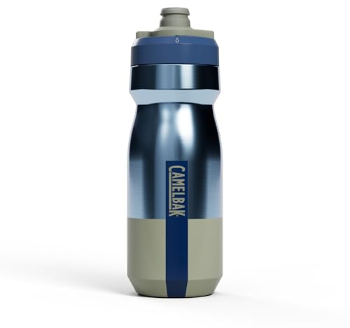 CamelBak Podium Steel Insulated Stainless Steel Bike Water Bottle, Long‑Lasting Cold Hydration for Cycling Performance, 18oz, Mercury Deep Sea