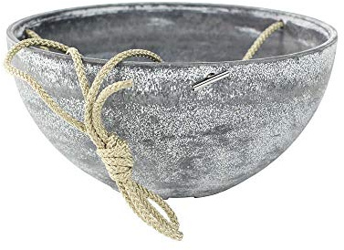 TS Blumenampel, Cera-Mix Pflanzgefäß Nova, frostbeständig und leichtgewichtig, concrete, 25x25x12 cm, 136462