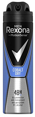 Rexona Men Desodorante en spray antitranspirante cobalto seco, 150 ml, 1 unidad