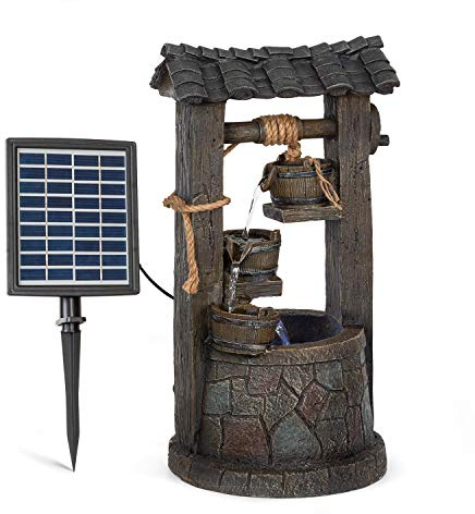 Blumfeldt Speyer Cascade Solar Fountain, 4-Tier Decorative Garden Water Feature, Frost-Resistant, for Indoor & Outdoor Use, 9V 2.8W Solar Panel