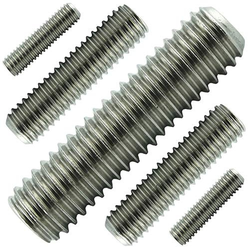 M4x4 mm (10 Stück) Madenschrauben - Edelstahl VA A2 V2A - Gewindestift mit Kegelkuppe und Innensechskant - DIN 913 - ISO 4026 | AGBERG