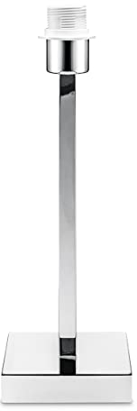 Home Sweet Home Moderner Tischlampenfuß Gomez für Lampenschirm | Leuchte | 12,5/12,5/39 cm | Chrom | Tischlampensockel aus Metall | E27 | für Lampenschirm | Leuchte max.35cm