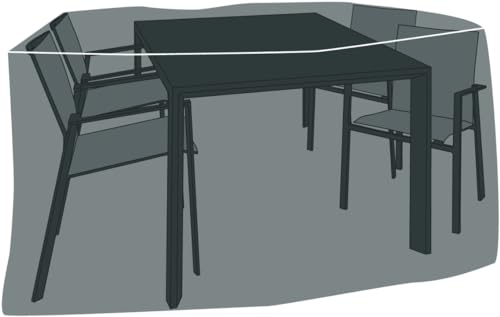 Schutzhülle Premium für Möbelgruppen quadratisch 180 x 94 x 180 cm| Regenhaube Gartenmöbel | Segeltuch atmungsaktive Schutzhaube