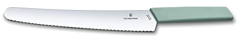 Victorinox Swiss Modern Brot- und Konditormesser mit Wellenschliff, 26 cm Lange Klinge aus Edelstahl, Ergonomischer Kunststoffgriff, Blau