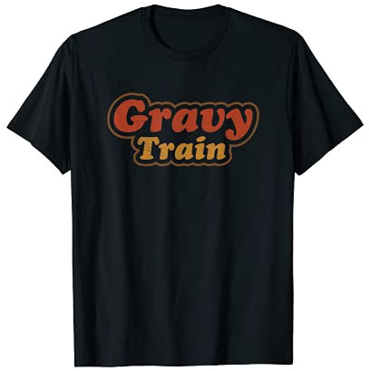 Drôle de Dinde Saucière Train Thanksgiving Rétro Vintage Top T-Shirt
