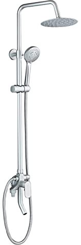 BHBXZZDB Duschset Duschsäule mit Regendusche 8inch und Handbrause 3 Strahlarten, ideal zum Nachrüsten 3 Funktionen Duschsystem