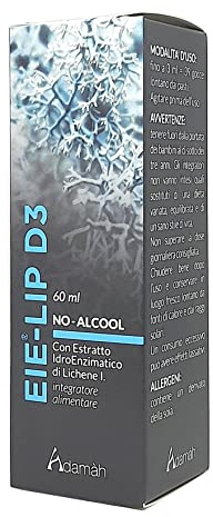 D3 60 ml ADAMAH | EIE-LIP D3 Integratore con Estratto IdroEnzimatico di Lichene