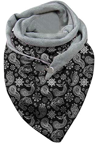 Damen Schal Dreiecksschal Warme Schal Mit Mit Knopf Warm Soft Gemustert Einfarbig Herbstschal Winterschal Leichter Strickschal, Halstuch Für Frauen Dreieckstuch Musselin Mit Stift, Loop Schal