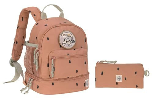 Lässig Sac à dos pour enfants avec sangle de poitrine Sac à dos pour l'école maternelle 27 cm, 6,5 litres, 3 ans/Mini Backpack Happy Prints Caramel