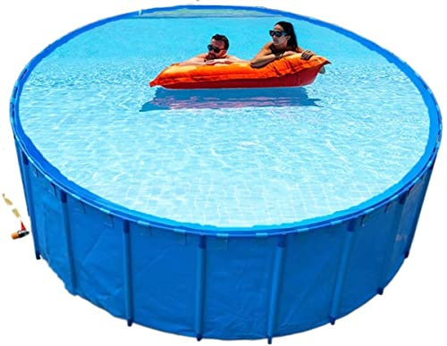 LZMZMQ Piscina Fuori Terra/Telaio Acciaio Piscina Esterna Ultra Grande E Profonda, Piscina Rotonda in Plastica per Cortile, Giardino/Giardino/Piscina Coperta para Adultos(3X0.8M/5600L/1480GAL)