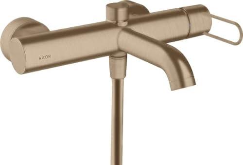 hansgrohe AXOR Uno Einhebel-Wannenmischer Aufputz, Bügelgriff, Ausladung 203mm, 38421310, Farbe: Brushed Red Gold