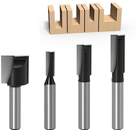 4 teile/satz Boden Reinigung Router Bit Set, 8mm Schaft Holzbearbeitung CNC Fräser Schaftfräser Spoilboard Surfacing Router Bit