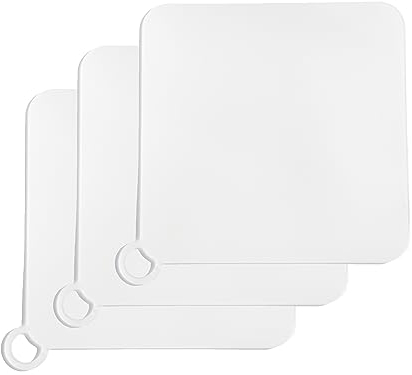 ADEGO Pack 4 Tapa Desague Ducha - 4 Cubiertas de Desagüe Antiolor y Antideslizantes de Silicona para el Baño, Cocina o Patio - Elimina los Malos olores y Evita la Suciedad (20x20, Blanco)