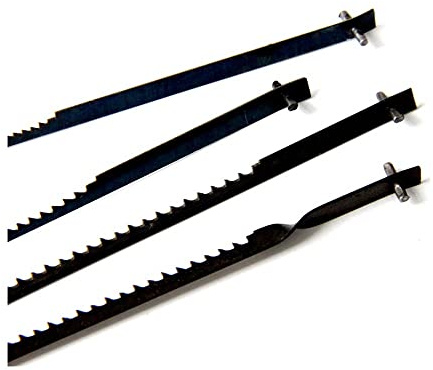 Cherrynight XLJP 48 Stück Hartstahl 105 mm 4 Zoll Scroll-Sägeblatt-Stiftende for Dremel Moto-Saw MS20 MS20-01 MS51-01 MS52-01 MS53-01 15/18/24 TPI