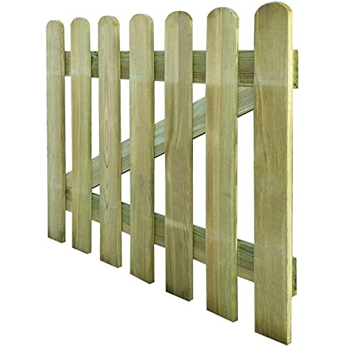 nextradeitalia CF da 2PZ Cancelletto per steccato in Legno Giardino e Recinzione CM 100 X 80 H cancello in doghe Esterno IMPREGNATO