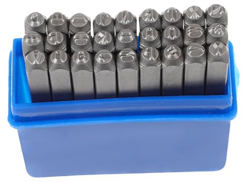 Operitacx Prägewerkzeug-Set Für Lederlegierung 1 Satz Buchstabenstanzer Stahlstempel Metallprägeset Für Lederhandwerk