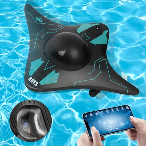 HOTUT Fernsteuerbares U-Boot-Spielzeug mit HD-Kamera und APP-Steuerung - Mini-U-Boot für Freieibäder, Seen und Teiche