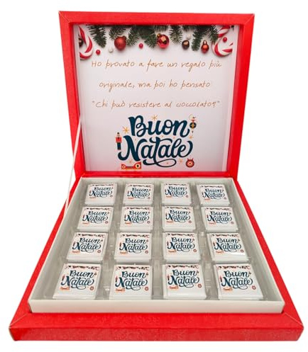 SCATOLA DA 16 CIOCCOLATINI PERSONALIZZATI | CIOCCOLATINI NATALE | SEGNAPOSTO CIOCCOLATINI PERSONALIZZABILI 18 ANNI | CIOCCOLATINI PERSONALIZZATI SAN VALENTINO | CIOCCOLATINI PERSONALIZZATI NASCITA