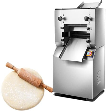 GESAIDES Macchine per la Pasta Commerciali, Macchina per Tagliare la Pasta Elettrica, con Taglierine Quadrate da 2 mm, Macchina Automatica per la Pressatura della Pasta in Acciaio Inossidabile