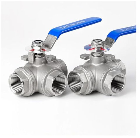 HMCOCOOFM 1/4 - -2 Internal Thread T L Port Ball Valve Connector SS304 316 Stainless Steel Three-way Ball Valve For Water And Gas 1pc (3/4'',T TYPE_SUS316L)
