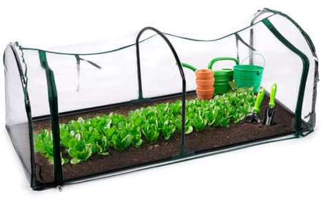 Kinzo Serre Tunnel 130 X 50 X 60 cm sans Fond - Légère pour Cultiver Légumes et Plantes - Résistante aux Intempéries et Transparente