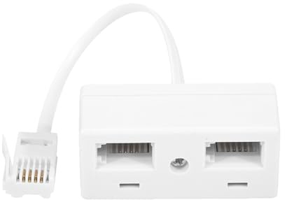 HAWAKA Telephone Splitter 2 Way BT Phone Socket Adapter RJ11 BT Plug Male to 2 Female Double Phone Socket Adapter Standard Telephone Distributor