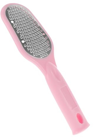 Lima de Pie Portátil de Acero Inoxidable y Abs para Callos | Diseño Ergonómico, Masaje de Pies, para Hombres y Personas Mayores, Color Rosa