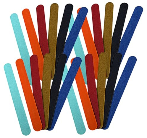 SHERCHPRY 40 Stück Bunte Nagelfeilen aus Kunststoff für Fingernägel und Zehennägel Leichtes Design Praktische Maniküre Accessoires für Nagelpflege vor Lackieren Zufällige Farbe