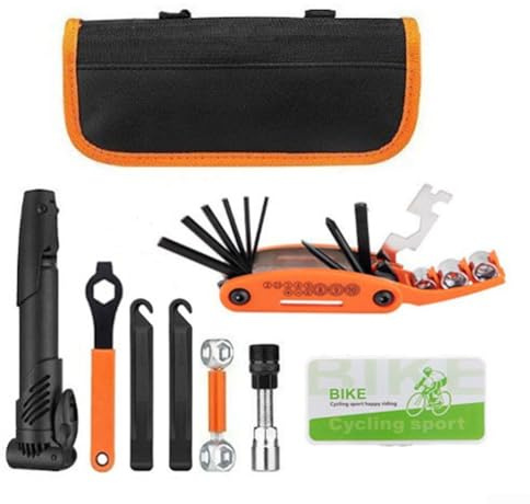 Complete Toolkit for Bicycle Repairs with Tire Pump and Accessories for Every Cyclist (25020)