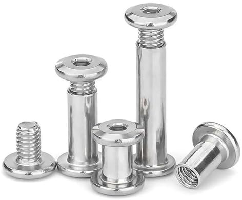 KX-ENERGIE Verbindungsschrauben mit Hülsen Möbelschrauben 20 Stück M6x70mm Hülsenschrauben mit Innensechskant,Edelstahl A2 V2A Schrankverbinder, Möbelverbinder Hülsenmutter für Möbeln,Schränken