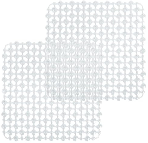 Protector para fregadero de PVC recortable, juego de 2 unidades, 28 x 28 cm, protector suave para fregadero, alfombrilla para debajo del fregadero, alfombrilla para debajo del fregadero, alfombrilla