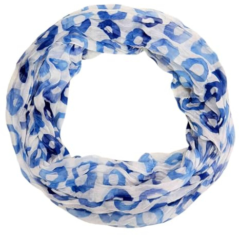 Jeamis cirkel siden loop gradient vår rund halsduk regnbåge unisex sommar lätt halsduk stola prickar, Cirkel 25cc blå, 160 x 48 cm