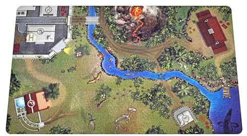 HuggyPlay Spielteppich Dinosaurier Kinderteppich Jurassic Dino Park World 90 x 150 cm