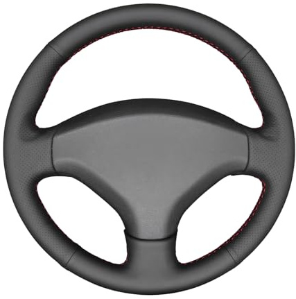 MEWANT Lenkradbezug für Peugeot 308 2007-2013/308 SW 2008-2014/3008 2009-2016/5008 2009-2017and Nähen aus Mikrofaser-Leder | Peugeot 308 2007-2013 / 308 SW 2008-2014 / 3008 2009-2016 / 5008 2009-2017and Nähen Mikrofaser-Leder Atmungsaktiv Langlebig